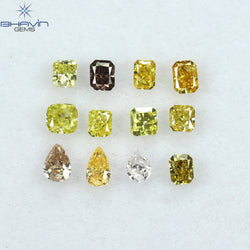 0.56 CT/12 Pcs Mix Shape Natural Diamond Mix Color VS2 Clarity (3.04 MM)