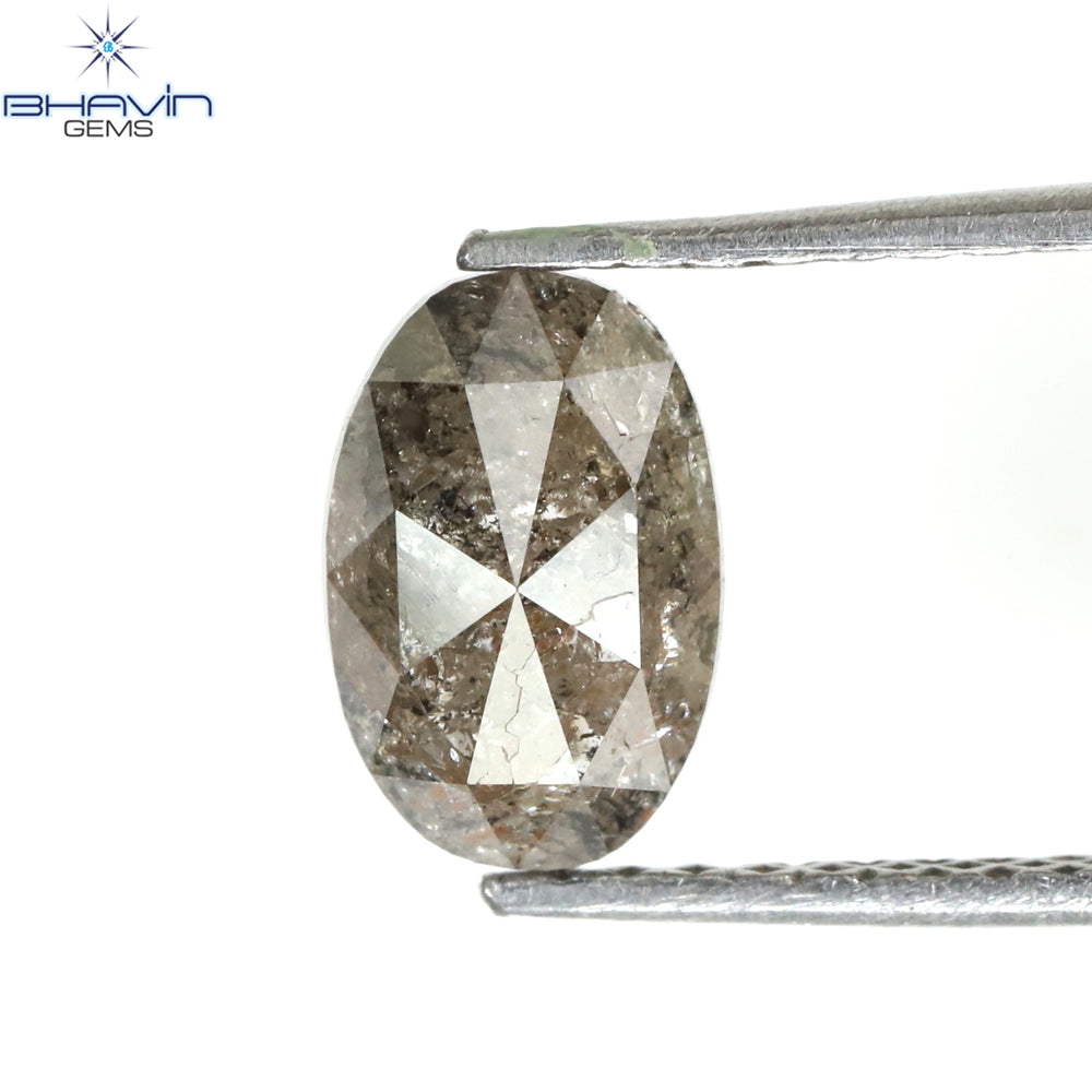 1.34 CT Oval Shape Natural Diamond Salt And Papper Color I3 Clarity (8.04 MM)