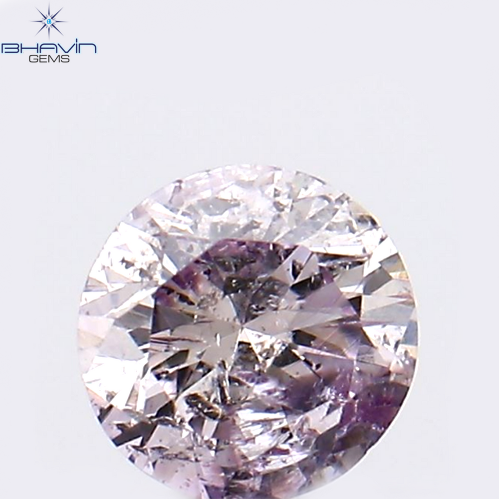 0.11 CT ラウンド シェイプ ナチュラル ダイヤモンド ピンク カラー I1 クラリティ (3.14 MM)