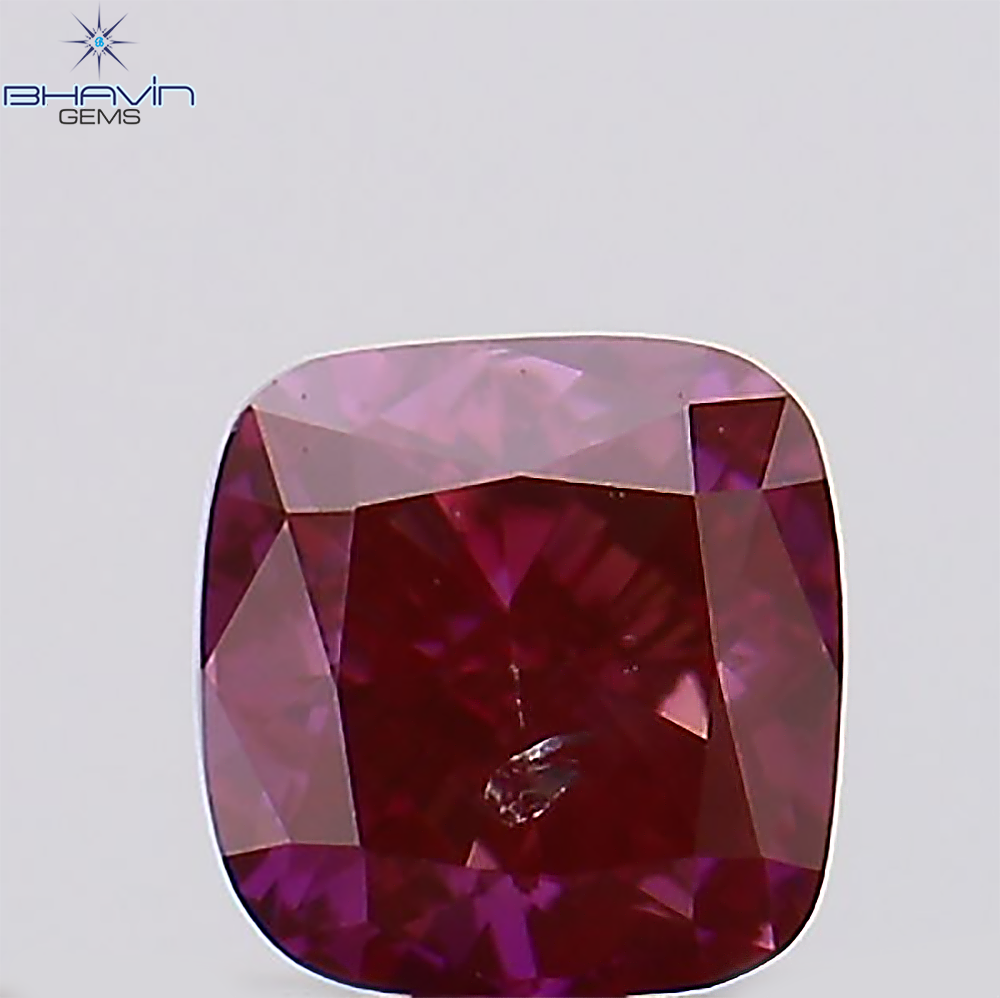 0.15 CT, Cushion Diamond, Pink Color, Clarity SI1 (2.85 MM)