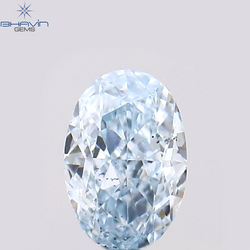 0.11 CT Oval Shape Natural Diamond Greenish Blue Color VS2 Clarity (3.60 MM)