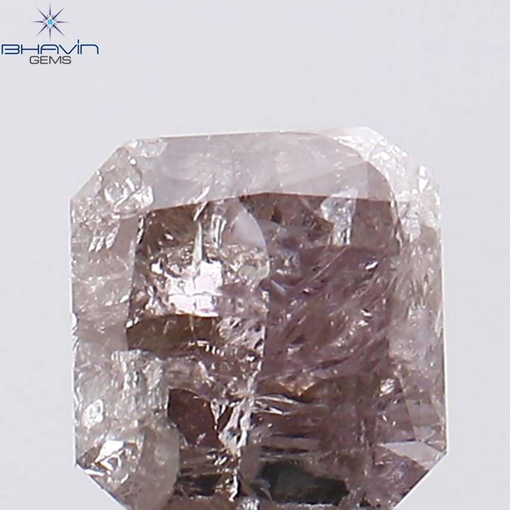 1.03 CT ラディアント シェイプ ナチュラル ダイヤモンド ブラウン カラー VS2 クラリティ (5.93 MM)