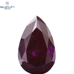 0.12 CT Pear Shape Natural Diamond Enhanced Pink Color VS2 Clarity (4.10 MM)