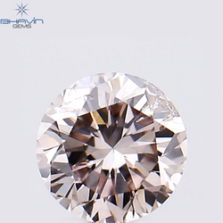 0.15 CT Round Shape Natural Diamond Pink Color SI1 Clarity (3.39 MM)