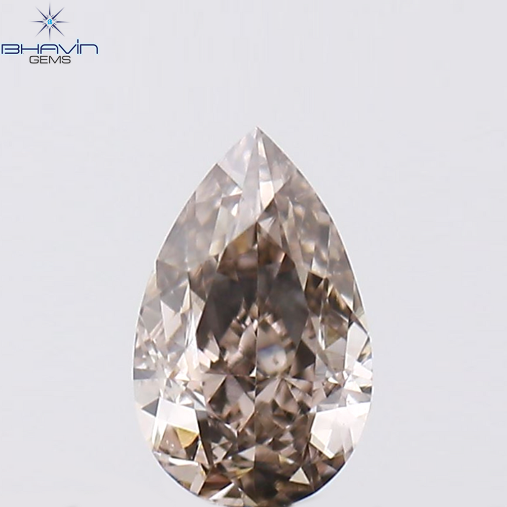 0.09 CT ペアシェイプ ナチュラル ダイヤモンド ピンク色 SI2 クラリティ (3.51 MM)