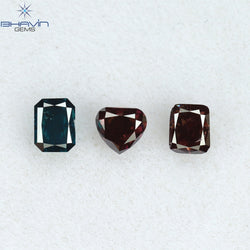 0.33 CT/3 Pcs Mix Shape Natural Diamond Mix Color SI1 Clarity (3.19 MM)