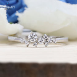 Round Diamond, White Diamond, Natural Diamond Ring, Engagement Ring