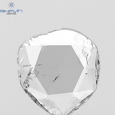 0.09 CT Round Rose Cut Shape Natural Diamond Greenish Blue Color SI1 Clarity (4.00 MM)