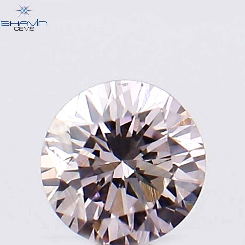0.06 CT Round Shape Natural Diamond Pink Color VS1 Clarity (2.47 MM)