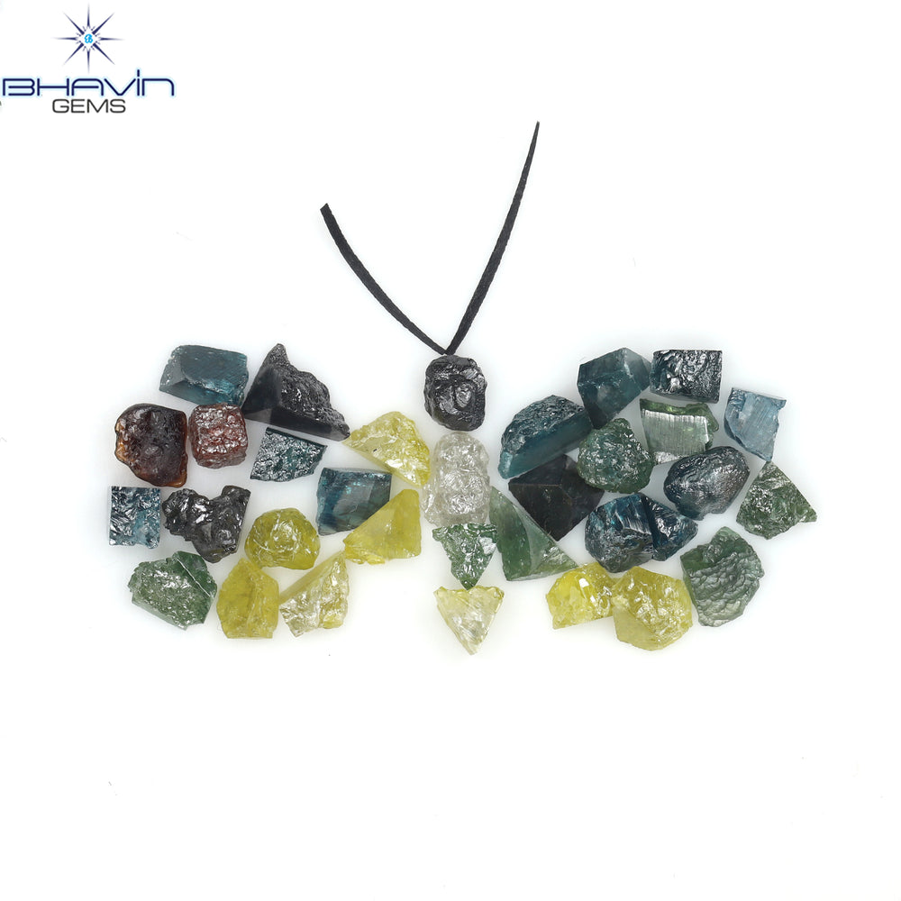 8.81 CT/42 PCS Mix Color Rough Diamond Natural loose Diamond I3 Clarity (3.38 MM)