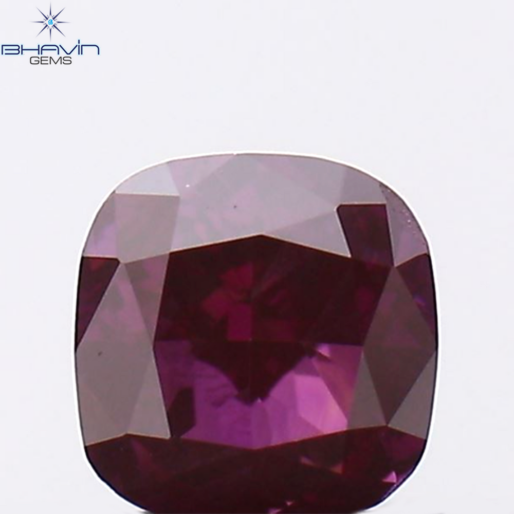 0.08 CT クッション シェイプ ナチュラル ルース ダイヤモンド 強化ピンク色 VS2 クラリティ (2.45 MM)