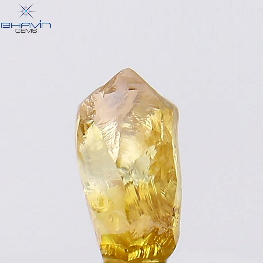 0.33 CT Rough Shape Natural Diamond Orange Color VS1 Clarity (5.25 MM)