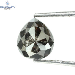 1.20 CT Pear Shape Natural Loose Diamond Salt And Pepper Color I3 Clarity (6.50 MM)