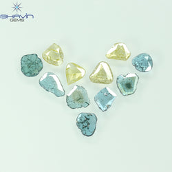 1.19 CT/11 Pcs Slice Shape Natural Diamond Blue Color I3 Clarity (6.08 MM)
