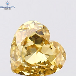 0.18 CT Heart Shape Natural Diamond Orange Color VS2 Clarity (3.65 MM)
