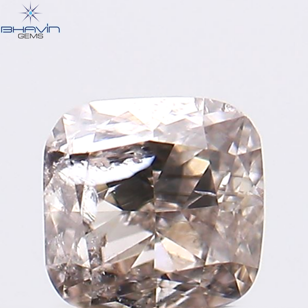 0.17 CT クッション シェイプ 天然ダイヤモンド ピンク色 I1 クラリティ (3.00 MM)