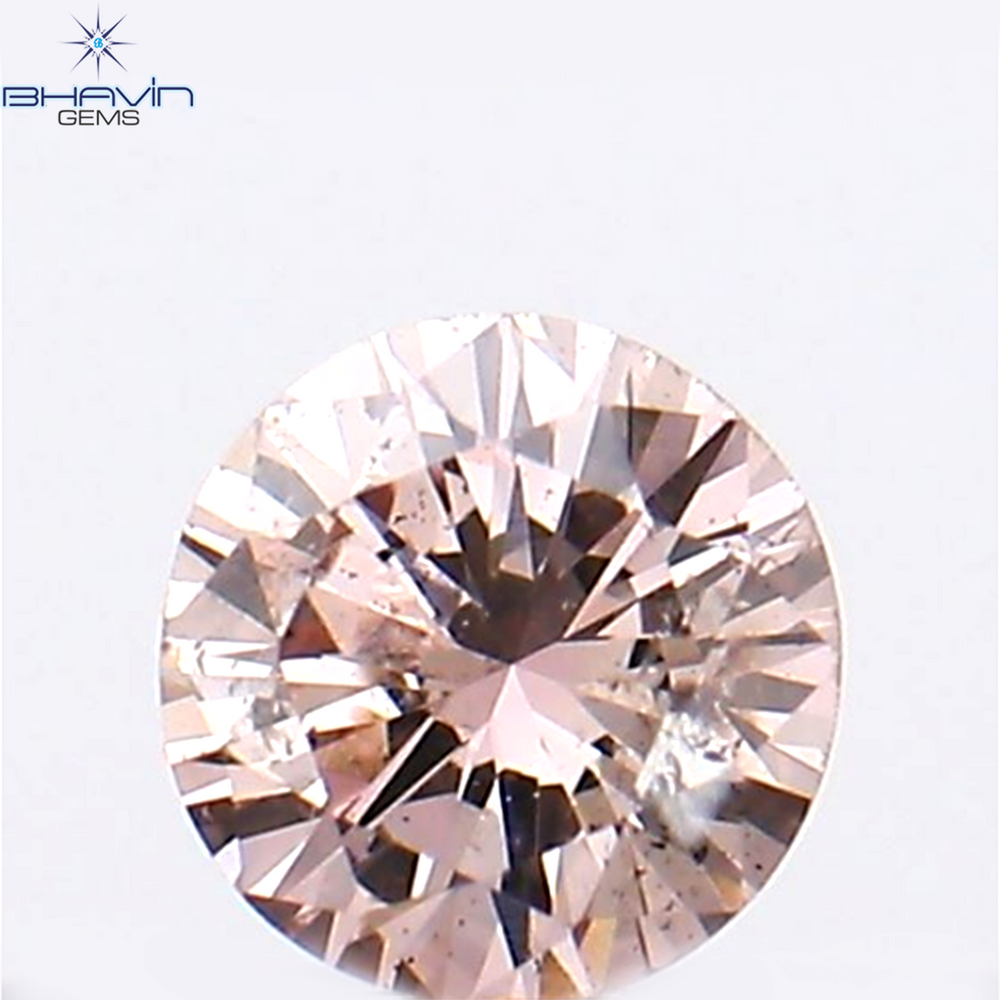 0.07 CT Round Shape Natural Diamond Pink(Argyle) Color SI1 Clarity (2.66 MM)