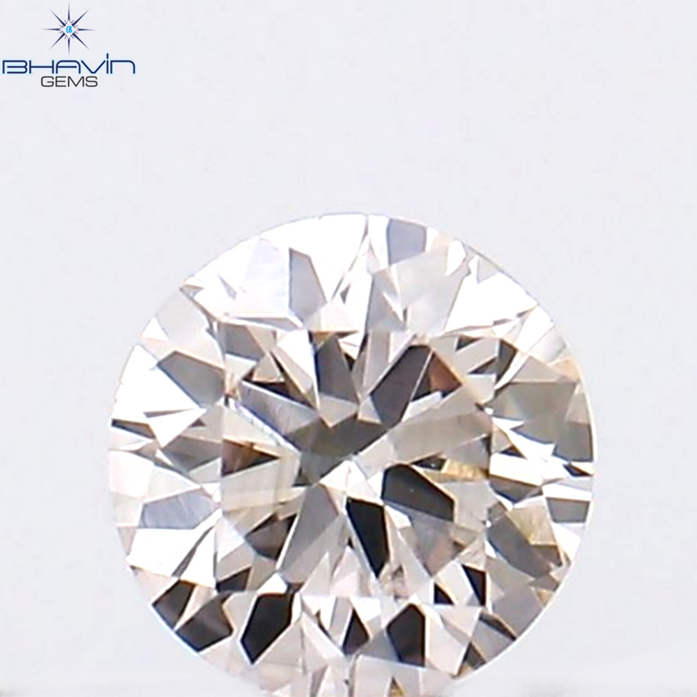 0.08 CT ラウンド シェイプ ナチュラル ダイヤモンド ピンク色 VS1 クラリティ (2.81 MM)