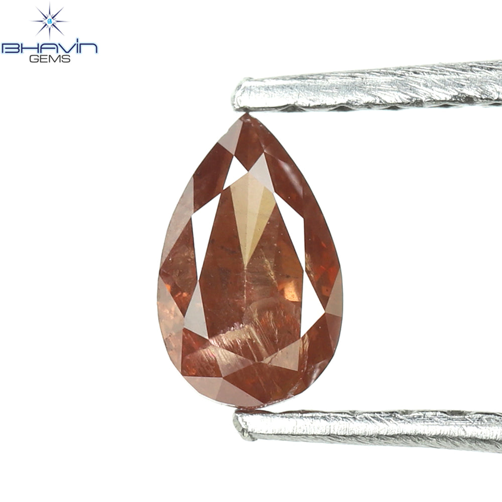 0.25 CT ペアシェイプ ナチュラル ダイヤモンド ピンク カラー I1 クラリティ (5.15 MM)