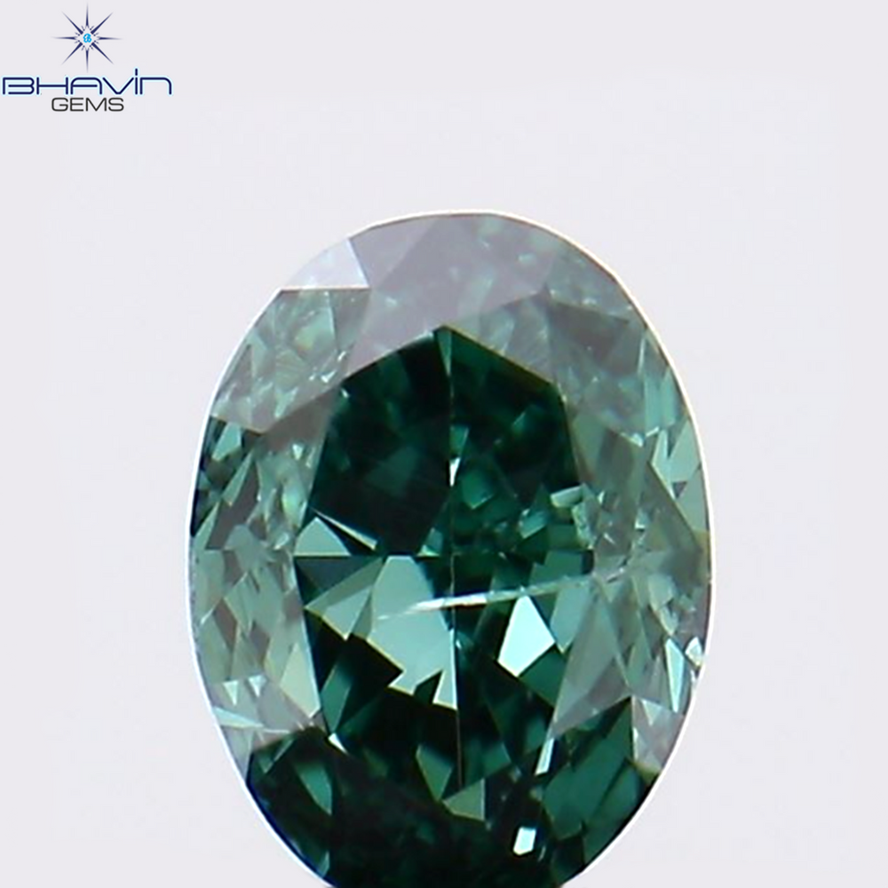 0.19 CT Oval Shape Natural Diamond Blue Color SI2 Clarity (3.99 MM)