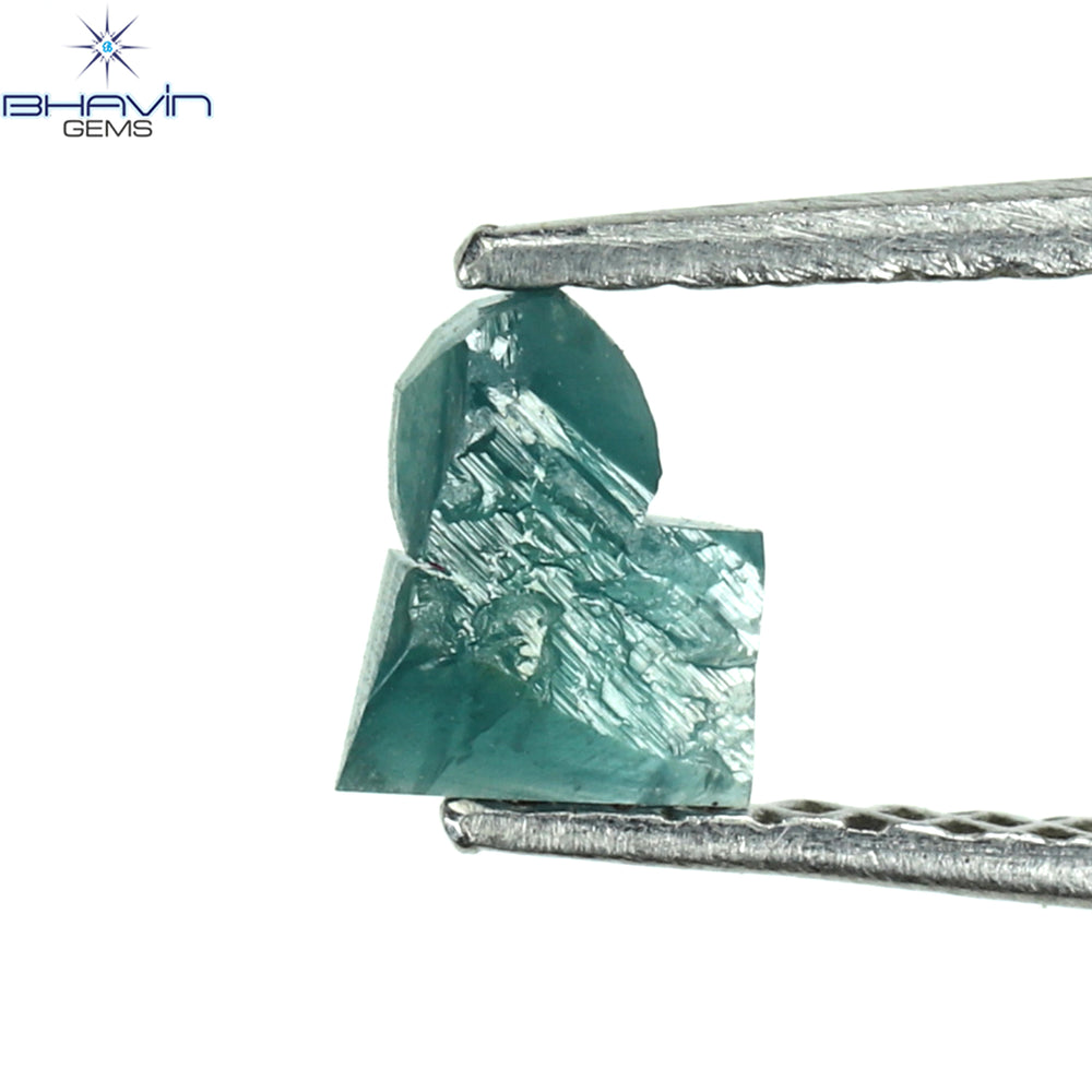 0.23 CT Statue Rough Shape Blue Color Natural Loose Diamond I3 Clarity (5.42 MM)