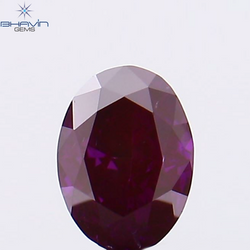 0.17 CT Oval Shape Natural Diamond Enhanced Pink Color VS2 Clarity (3.96 MM)