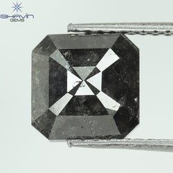 2.74 CT Emerald Shape Natural Loose Diamond Salt And pepper Color I3 Clarity (7.86 MM)