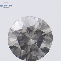 0.19 CT Round Shape Natural Diamond Orange Yellow Color SI2 Clarity (3.66 MM)