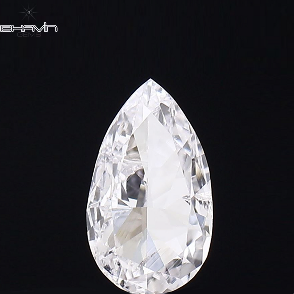 0.12 CT Pear Shape Natural Diamond White Color SI1 Clarity (4.85 MM)