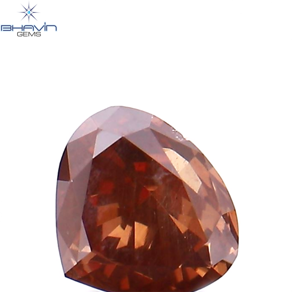0.24 CT ハートシェイプ エンハンスト ピンク カラー ナチュラル ルース ダイヤモンド SI1 クラリティ (4.11 MM)