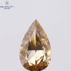 0.44 CT Pear Shape Natural Diamond Brown Color SI1 Clarity (6.15 MM)