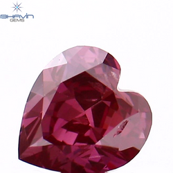 0.27 CT Heart Shape Natural Loose Diamond Pink Color VS2 Clarity (4.40 MM)
