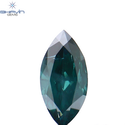 0.19 CT Marquise Shape Natural Diamond Enhances Blue Color SI1 Clarity (5.97 MM)