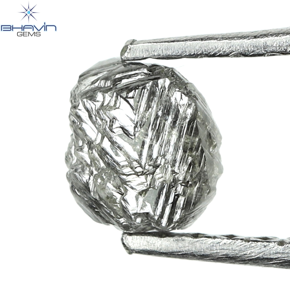 0.53 CT Rough Shape Natural Diamond Salt And Pepper Color I3 Clarity (4.80 MM)