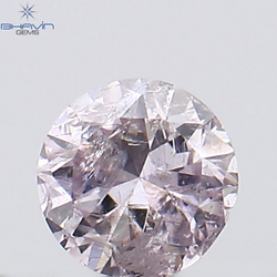 0.11 CT Round Shape Natural Diamond Pink Color I2 Clarity (3.13 MM)