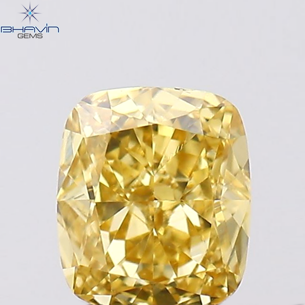 0.20 CT Cushion Shape Natural Diamond Orange Color VS2 Clarity (3.67 MM)