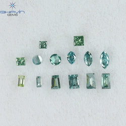 0.29 CT/14 PCS Mix Diamond Natural diamond Blue Diamond SI Clarity (2.35 MM)