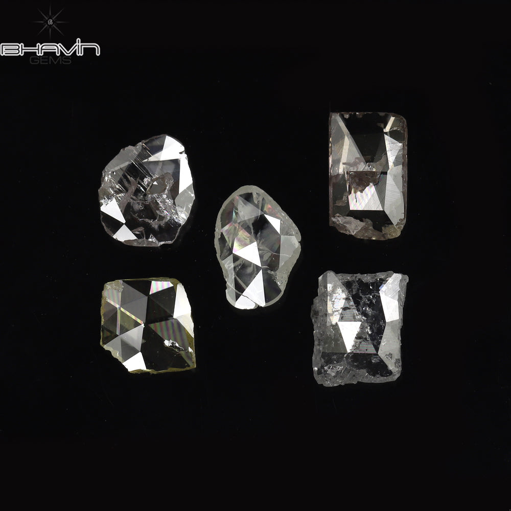 0.90 CT/5 Pcs Rosecut Polki Shape Natural Diamond White Color I2 Clarity (5.75 MM)