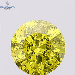 0.42 CT Round Shape Natural Diamond Yellow Color SI2 Clarity (4.73 MM)