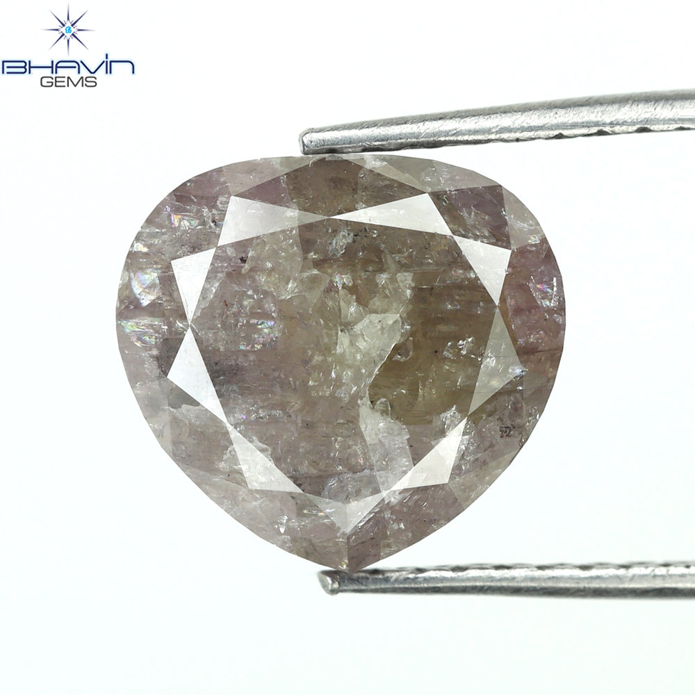 3.84 CT Heart Diamond Pink Color Natural Diamond Clarity I3 (9.00 MM)