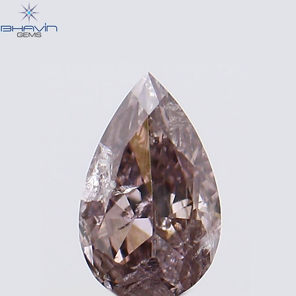 0.12 CT ペアシェイプ ナチュラル ダイヤモンド ピンク色 SI2 クラリティ (3.99 MM)