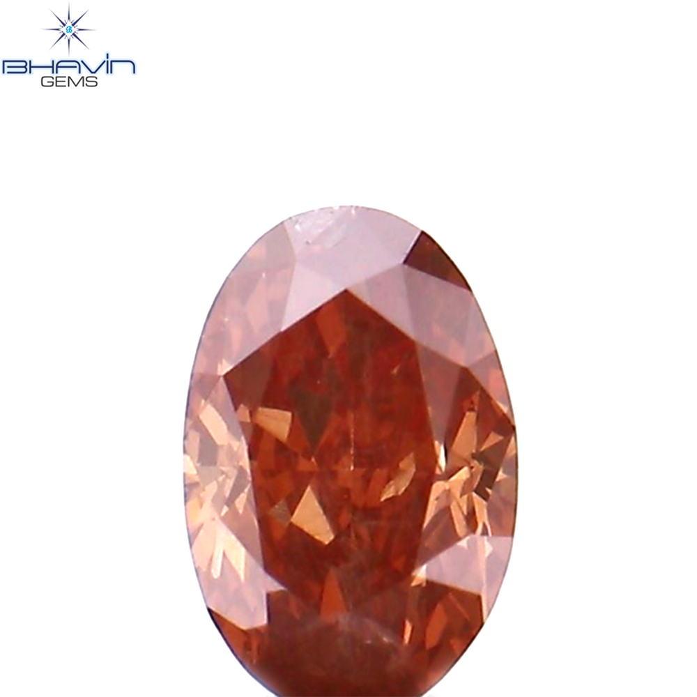 0.18 CT オーバル シェイプ ナチュラル ルース ダイヤモンド ピンク カラー SI1 クラリティ (4.18 MM)