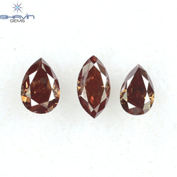 0.20 CT/3 Pcs Mix Shape Natural Diamond Pink Color VS2 Clarity (3.63 MM)