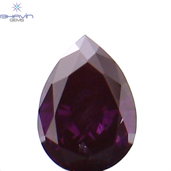 0.09 CT Pear Shape Natural Diamond Enhanced Pink Color SI2 Clarity (3.60 MM)