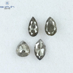 1.26 CT/4 PCS Mix Shape Natural Diamond Salt And Pepper Color I3 Clarity (6.45 MM)