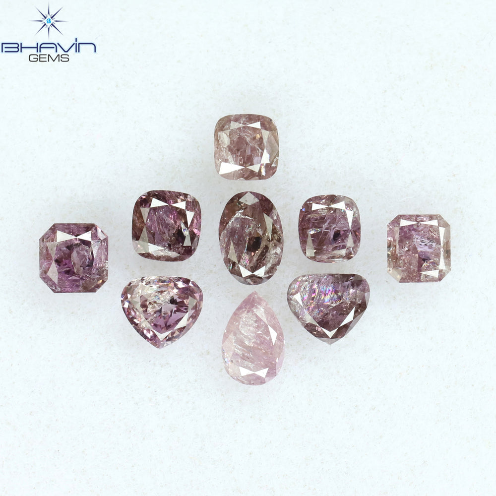 0.54 CT/5 ピース ミックス シェイプ ナチュラル ダイヤモンド ミックス カラー SI2 クラリティ (2.70 MM)