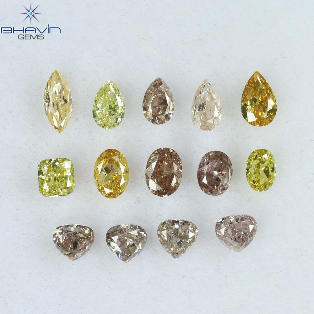 1.40 CT/14 Pcs Mix Shape Natural Diamond Mix Color SI Clarity (4.55 MM)