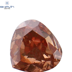 0.13 CT Heart Shape Natural Diamond Enhanced Pink Color SI1 Clarity (2.86 MM)