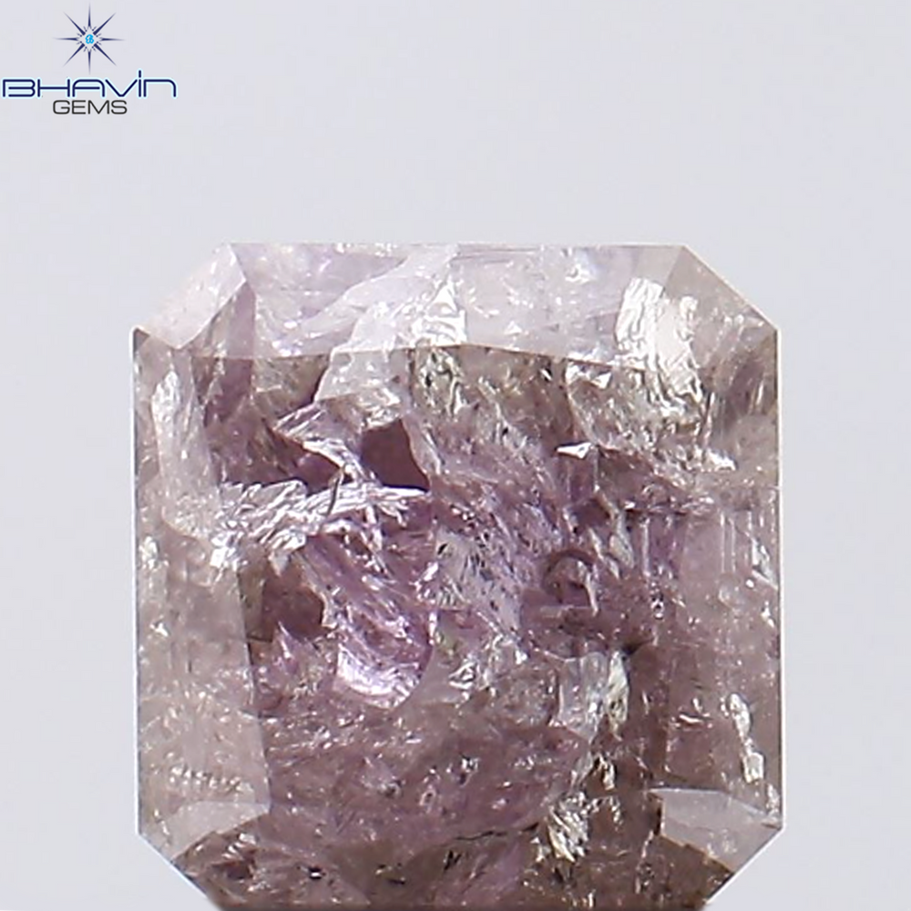 1.03 CT ラディアント シェイプ ナチュラル ダイヤモンド ブラウン カラー VS2 クラリティ (5.93 MM)