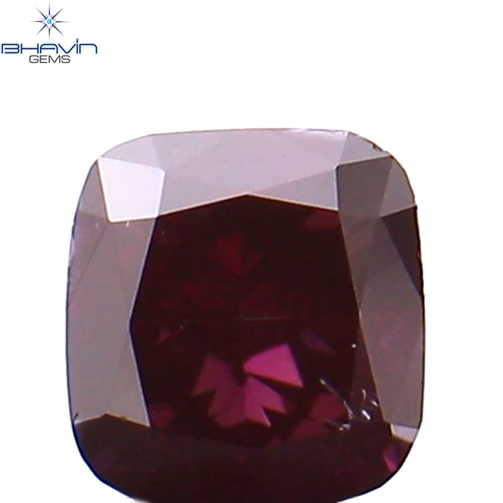 0.07 CT クッション シェイプ ナチュラル ルース ダイヤモンド 強化ピンク色 VS2 クラリティ (2.36 MM)